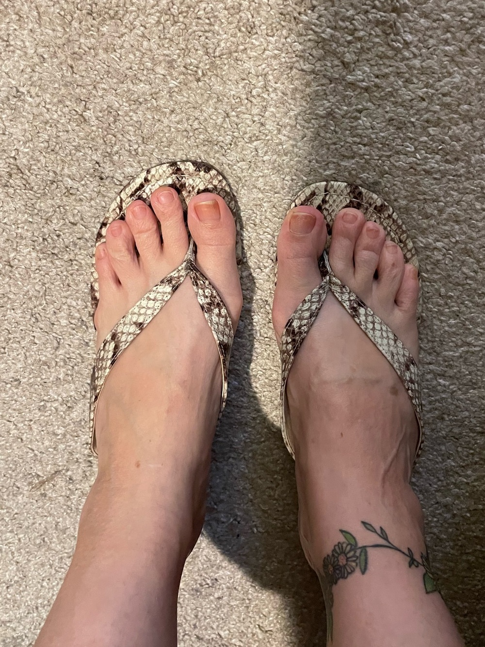 Vince Camuto Neutral Snakeskin-Print Heeled Sandals